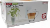 HAADI Üveg Kávéscsésze Szett 6 db 260ml Duplafalú Espresso Tea Latte Pohár Mosogatógépben Mosható - Pack of 6 260ml 4