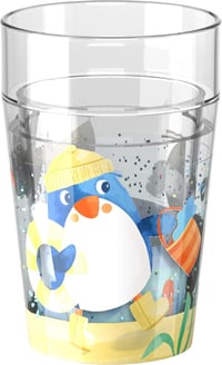 HABA Csillogó Pingvin Bögre - Gyerek Pohár Glitter Effekttel, Víz és Juice-hoz 1