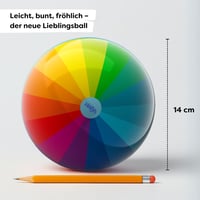 HABA Detská lopta dúhová – 14 cm, s ventilom, robustný plast, lopta na hranie v interiéri aj exteriéri, od 2 rokov – 2012749001 2