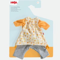 HABA Letný set oblečenia pre bábiky – šaty a legíny pre 30 cm látkové bábiky – prateľné na 30 °C – vhodné od 18 mesiacov 6