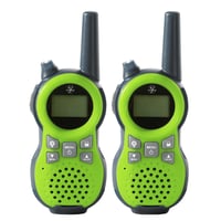 HABA Terra Kids Walkie-Talkie – rază de acțiune 5 km, 8 canale, 446 MHz, lanternă LED, clemă de prindere detașabilă, reîncărcabil prin USB, verde deschis, 2 bucăți 1