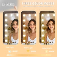 Habison Hollywood Smink Tükör Bluetooth-szal, 15 LED Lámpával, 58x46 cm, USB Kimenettel, 10x Nagyítással, 3 Színhőmérsékletű Érintőképernyős 3