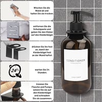 Hafeehoo 3 db 500 ml falra szerelhető szappanadagoló szett címkékkel 3