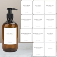 Hafeehoo 3 db 500 ml falra szerelhető szappanadagoló szett címkékkel 6