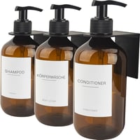 Hafeehoo 3 db 500 ml falra szerelhető szappanadagoló szett címkékkel 1