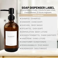 Hafeehoo 3 db Barna Üveg Szappanadagoló 500 ml Fekete Pumpával és Fehér Címkékkel 3