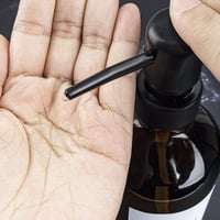 Hafeehoo 3 db Barna Üveg Szappanadagoló 500 ml Fekete Pumpával és Fehér Címkékkel 5