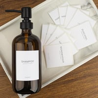 Hafeehoo 3 db Barna Üveg Szappanadagoló 500 ml Fekete Pumpával és Fehér Címkékkel 2