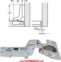 HÄFELE 110° Soft Close Szekrénypánt Automatikus Záródás 2 db Bútor Ajtó 5