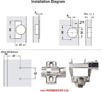 HÄFELE 110° Soft Close Szekrénypánt Automatikus Záródás 2 db Bútor Ajtó 7