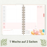 Häfft Family-Timer Családi Tervező Naptár 2026-2027 A5 "Flower Power Pink" - Heti Familien-Planer Határidőnapló 4