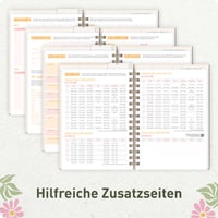 Häfft Family-Timer Családi Tervező Naptár 2026-2027 A5 "Flower Power Pink" - Heti Familien-Planer Határidőnapló 6