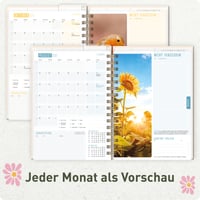Häfft Family-Timer Családi Tervező Naptár 2026-2027 A5 "Flower Power Pink" - Heti Familien-Planer Határidőnapló 5