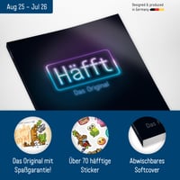 Agendă școlară și planner Häfft® Original 2025/2026 A5 „Neon Black” – soluție sustenabilă și ecologică 2