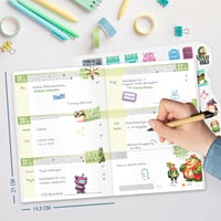 Agendă școlară și planner Häfft® Original 2025/2026 A5 „Neon Black” – soluție sustenabilă și ecologică 6