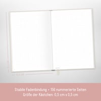 Zápisník Häfft paper&you® A5+, štvorčekovaný, Dainty Flower | 156 strán, s gumičkou, papier 100 g/m², denník a kreatívne zoznamy 4