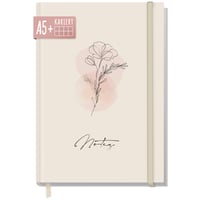 Zápisník Häfft paper&you® A5+, štvorčekovaný, Dainty Flower | 156 strán, s gumičkou, papier 100 g/m², denník a kreatívne zoznamy 1