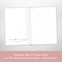 Zápisník Häfft paper&you® A5+, štvorčekovaný, Dainty Flower | 156 strán, s gumičkou, papier 100 g/m², denník a kreatívne zoznamy 3