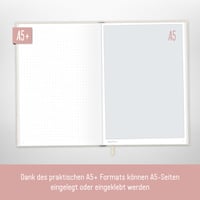 Zápisník Häfft paper&you® A5+, štvorčekovaný, Dainty Flower | 156 strán, s gumičkou, papier 100 g/m², denník a kreatívne zoznamy 5