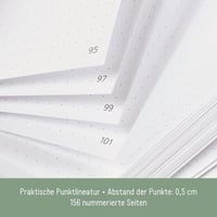 Häfft Pontozott napló A4+ rugalmas pánttal Wild Blossoms 156 lapos vázlatfüzet és jegyzetnapló fenntartható környezetbarát 4