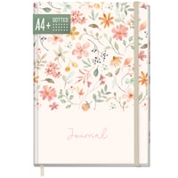 Bodkovaný zápisník Häfft A4+ s elastickou gumičkou Wild Blossoms, 156-stranový skicár a diár, udržateľný a ekologický 1