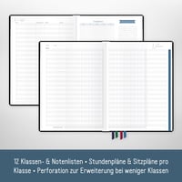 Agendă pentru Profesori Häfft 2025/2026 A5+ „Black Edition”, Copertă Rigidă, 236 de pagini, Calendar pentru Anul Școlar cu Autocolante - Sustenabilă 4