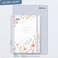 Agendă pentru profesori Häfft 2026/2027, format A5+, "Sweet Flowers" - Planner pentru cadre didactice 3