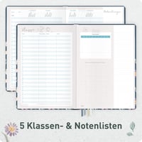 Häfft tanári tervezőnaptár általános iskola A4+ keménykötés 2026/2027 – Flying Flowers 5
