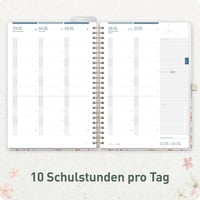 Häfft Lehrerplaner 2026/2027 A4+ Deluxe tanári naptár spirálos kemény fedeles - Wild Blossoms 4