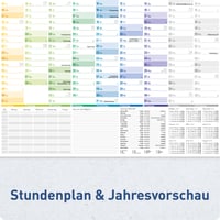 Häfft XXL nástenný školský kalendár 2026/2027 A1+, stierateľný, plánovací kalendár Rainbow 5
