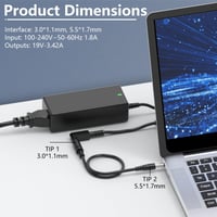 Hafiuege 65W 45W Nabíjací kábel pre notebook Acer Swift 1 3 5 SF314-41 SF114-32 Aspire 3 5 A515 Spin 1 3 5 Chromebook 11 14 15 Kompatibilný sieťový adaptér 2
