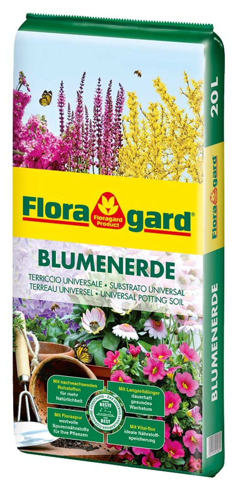 Univerzálny substrát na sadenie a presádzanie HaGaFe Floragard s guánom 20 litrov