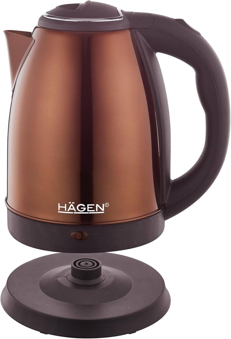 Hagen HA5525 Elektromos Vízforraló Rozsdamentes Acél 1.8L 1500W 360° Talp