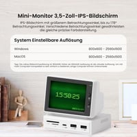 Hagibis 3.5" IPS hordozható monitor USB-C hub kártyaolvasóval 2