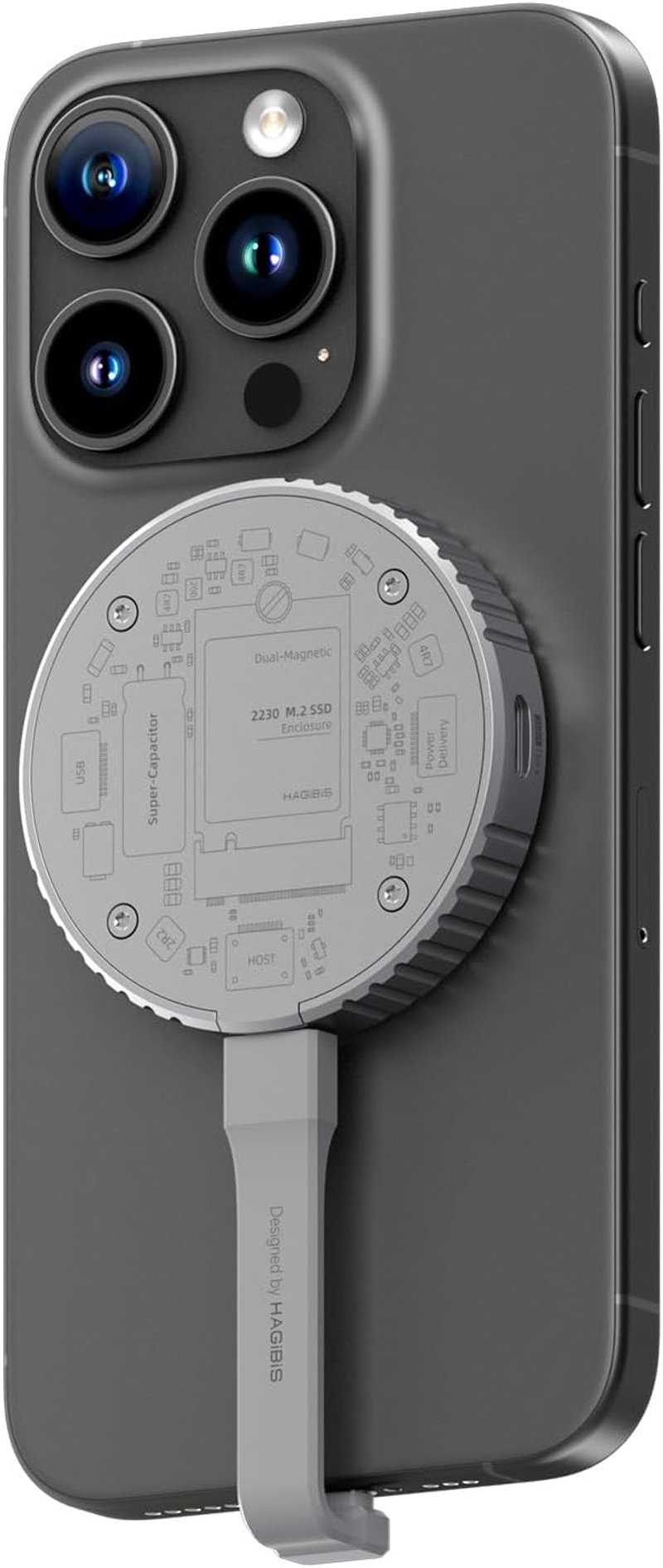 Hagibis M.2 2230 NVMe SSD ház MagSafe iPhone 15 Pro Max USB-C 3.2 10Gbps