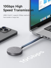 Hagibis M.2 2230 NVMe SSD ház MagSafe iPhone 15 Pro Max USB-C 3.2 10Gbps 5