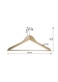 Umerașe din lemn de fag Hagspiel provenite din silvicultură sustenabilă EUDR, lac natural, cârlig metalic rotativ argintiu, fabricate în Austria, 35 bucăți cu bară 4