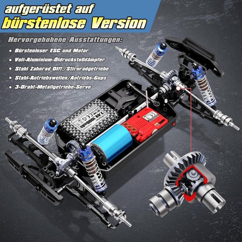 HAIBOXING 1:18 4WD RC Monster Truck 48km/h Brushless Távirányított Autó