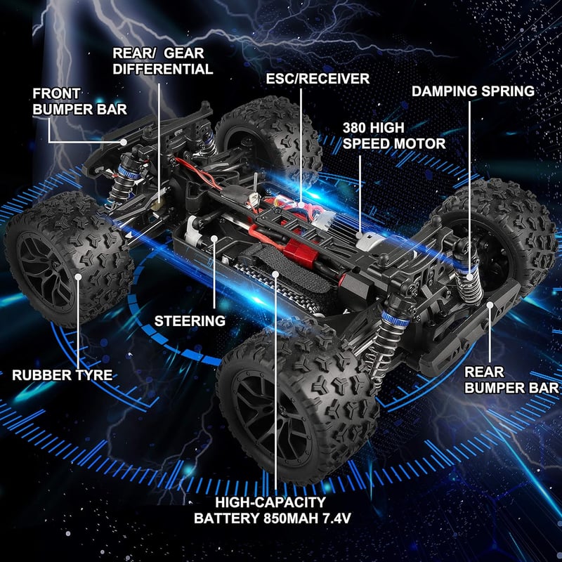 HAIBOXING 4WD RC autó 36 km/h Monster Truck 1/18 vízálló terepjáró