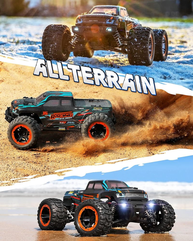 HAIBOXING 4WD RC Monster Truck 1:16 36 km/h Vízálló Versenyautó Gyerekeknek