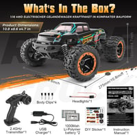 HAIBOXING 4WD RC Monster Truck 1:16 36 km/h Vízálló Versenyautó Gyerekeknek 7