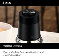 Haier Chopper 550W zöldségvágó 0,5L üvegtállal, 2 sebességfokozat, hagymavágó 3