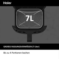 Teplovzdušná fritéza Haier I-Master Series 5 XXL 9 v 1, 7 l – čierna 7