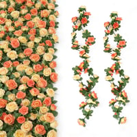 Rózsás esküvő: tüll 188×150 + 200 db szirom + 2 db girland + fotófal 2,2×1,5 + 25 db habrózsa + orchidea váza 4