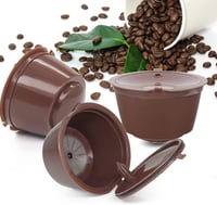 HAILASRE Újrahasználható Kávékapszula Dolce Gusto Kávéfőzőhöz, 6 Darabos Szett, Környezetbarát Kávépod Szűrő, 3 Fekete + 3 Barna 4