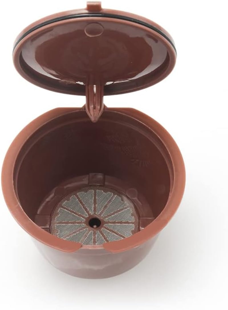 HAILASRE Újrahasználható Kávékapszula Dolce Gusto Kávéfőzőhöz, 6 Darabos Szett, Környezetbarát Kávépod Szűrő, 3 Fekete + 3 Barna