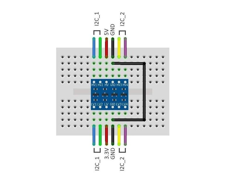 Hailege IIC I2C Kétirányú Logikai Szintváltó Modul 5V 3.3V 10db