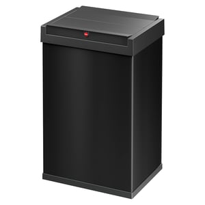 Kuchynský odpadkový kôš Hailo Big-Box Swing L – 35 litrov – Samozatváracie výkyvné veko – Oceľový plech – Rám na uchytenie vreca – Hranatý kôš na odpad – Čierny