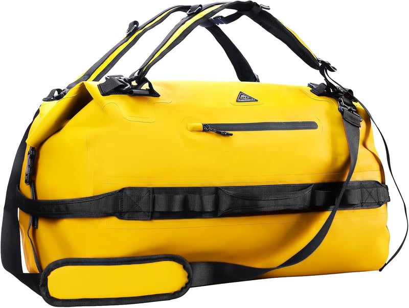 Haimont 60L vízálló hátizsák sárga roll-top horgászat kajak rafting