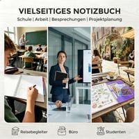 HAKACC A4 spirálozott kemény borítású jegyzetfüzet osztályozóval fekete 6